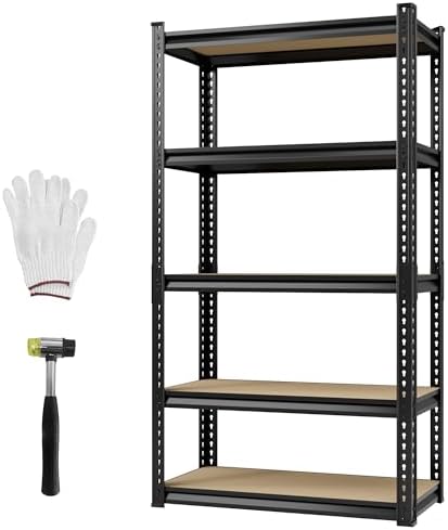 Durstruct 2400LBS Storage Shelves 5 Tier Adjustable Garage Storage Shelving