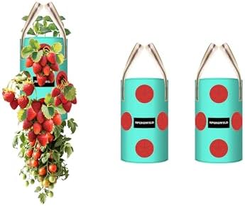 3 Pack 1 Gallon Hanging Strawberry Planter Bags for Tomatoes