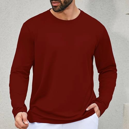 LeeHanTon Men's Sun Shirts Sun Protection Hoodie Shirt UPF 50+ Long Sleeve Work Athletic Shirt with Hooded for Fishing Hiking