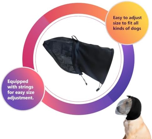 Field Guard for Foxtail Mask Dogs Head Protector, Black, L