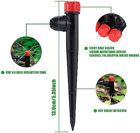 25 Pcs 360° Adjustable Drip Irrigation Spray Emitters