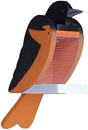 Outdoor Hanging Bird Feeder Seed Tray, Oriole Bird Shaped Wooden BirdFeeders with Easy Refill Head - Bird Feeders for Outdoors Hanging - Hanging Bird Feeder - Bird Feeders for Outside