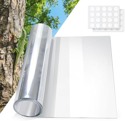Extra Thick Tree Trunk Protector Guard - 60" L x 16" W PET Plastic Wrap for Iguana & Cat Prevention, DIY Plant Greenhouse Including Waterproof Transparent Acrylic Double-Sided Adhesive