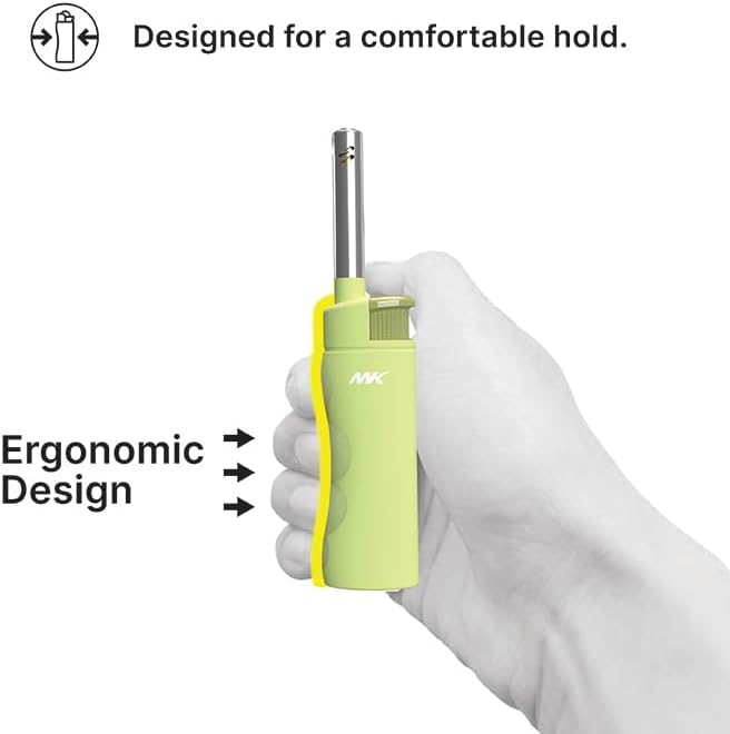 MK Lighter 10PCS Candle Lighters, Windproof Flame, Ideal as for BBQ, Camping, Outdoor, Butane Refillable Lighte, Multipurpose (Harmony-10PC)