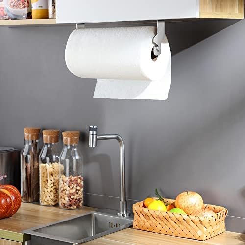 ZUNO Paper Towel Holder Cabinet Door or Under Cabinet, Self Adhesive