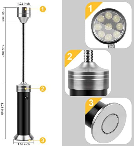 KOSIN Barbecue Grill Light for Outdoor Grill, Super-Bright Led BBQ Lights, Gifts for Men, Traeger Pit Boss Smoker Grill Accessories,Batteries Included