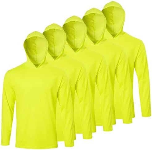 LeeHanTon Men's Sun Shirts Sun Protection Hoodie Shirt UPF 50+ Long Sleeve Work Athletic Shirt with Hooded for Fishing Hiking