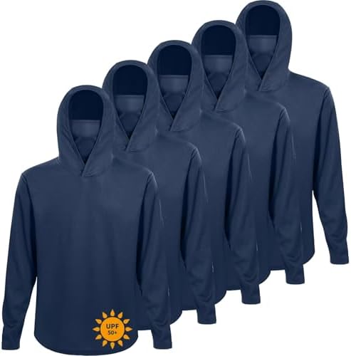 LeeHanTon Men's Sun Shirts Sun Protection Hoodie Shirt UPF 50+ Long Sleeve Work Athletic Shirt with Hooded for Fishing Hiking