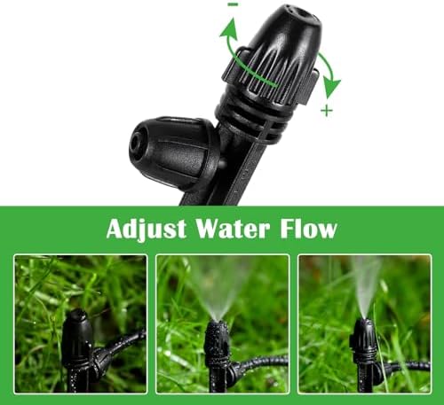 20 Pcs 360° Adjustable Drip Irrigation Misting Spray Emitters