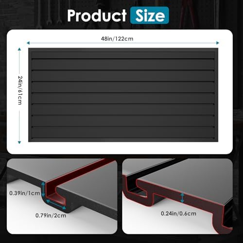 Brakki Slat Wall Paneling 2x4 Ft, Slatwall Garage Organizer Storage System