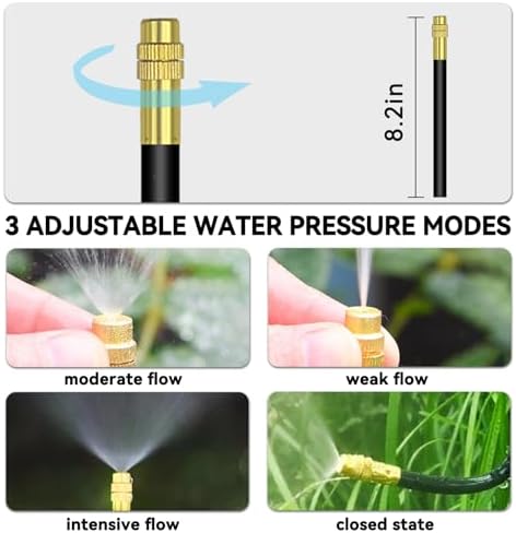 98.4Ft Drip Irrigation Kit System, 360° Bendable Garden Irrigation System