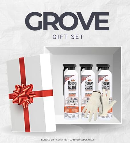 3X Bonide House Guard Ant Spray and Roach Spray Foam 15 oz Bundle with Work Gloves – Odorless Bug Sprays Indoor/Outdoor Foam for Crawling Insect Management – Gift Set (4 Items)