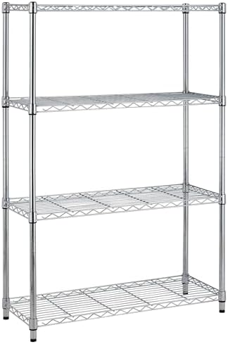 PayLessHere | 4-Tier Wire Shelf | 36"x14"x54" | Chrome | Adjustable Racks | Heavy-Duty Storage Shelves, Holds Upto 1000 lbs | Rust-Resistant, No-Tool Assembly | for Home, Garage Shelving
