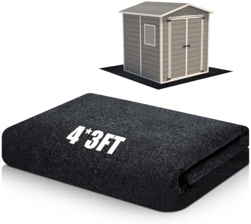 Outdoor Shed Floor Mat 4 x 3 ft, Waterproof Non Slip Rug for Patio Storage