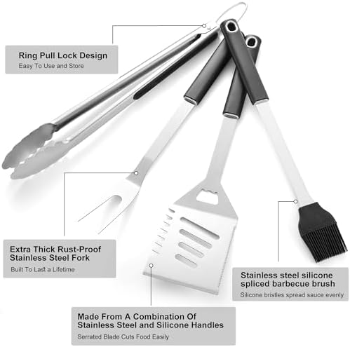 Griddle Accessories Kit - Heavy Duty Grill Tools Set, Grilling Accessories