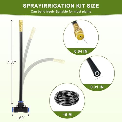 Drip Irrigation System 100FT, Automatic Watering Kit with Nozzles