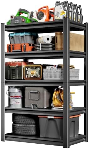 Heavy Duty Metal Garage Shelving Unit, 63" H Storage Rack