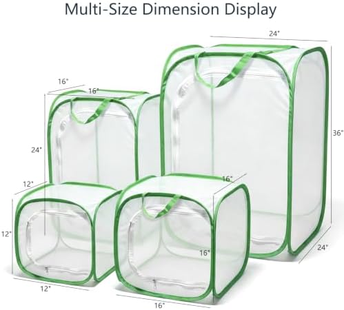 Insect & Butterfly Habitat Cage, Portable Pop-Up Terrarium with Mesh Sides, Bug Catching & Observation Enclosure for Caterpillars, Small Insects, Outdoor & Classroom Use, 16 Inches Tall