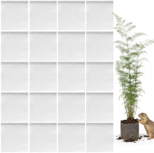 20pcs Plant Root Guard Gopher Baskets 1 Gallon Size Resistant Stainless Steel Plant Wire Baskets Gophers Voles Moles Mesh Baskets to Protect Plant Roots Tubers Trees Flowers