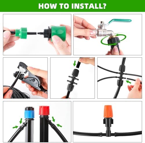 240FT DIY Automatic Drip Irrigation System Kit for Garden