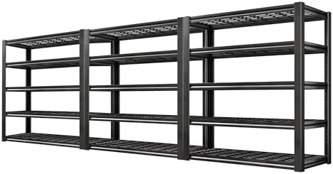 REIBII 3-Pack Garage Shelving 3200LBS Heavy Duty Storage Shelves for Office