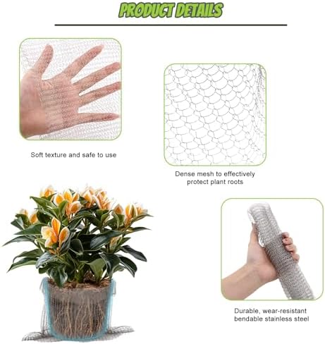 50 Pcs Gopher Baskets 1/3/5/10 Gallon Root Guard Proof Stainless Wire Steel