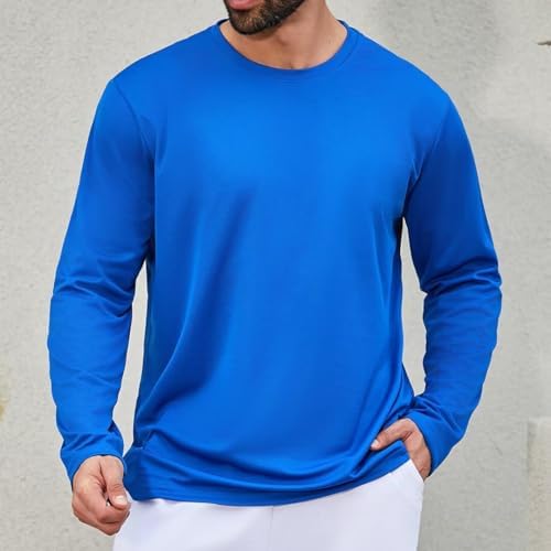 LeeHanTon Men's Sun Shirts Sun Protection Hoodie Shirt UPF 50+ Long Sleeve Work Athletic Shirt with Hooded for Fishing Hiking