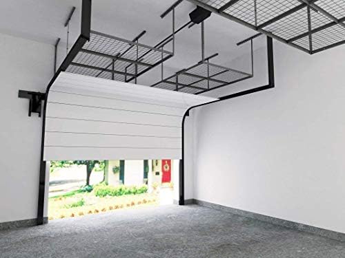FLEXIMOUNTS 4x8 Overhead Garage Ceiling Storage Rack, 2 Pack, Black
