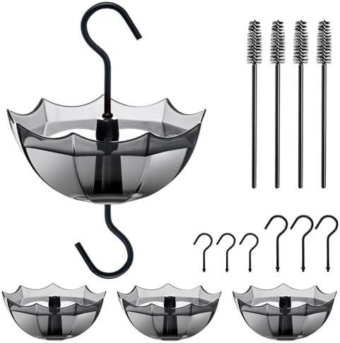 Ant Moat for Hummingbird Feeder, 5 OZ, 4 Pack, Black