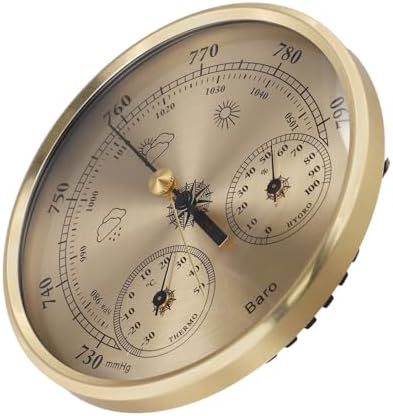 3 In 1 Barometer Thermometer Hygrometer, Outdoor Barometer Thermometer Hygrometer, Weather Prediction Tool 130MM Thermometer & Hygrometer With Atmospheric Pressure Gauge