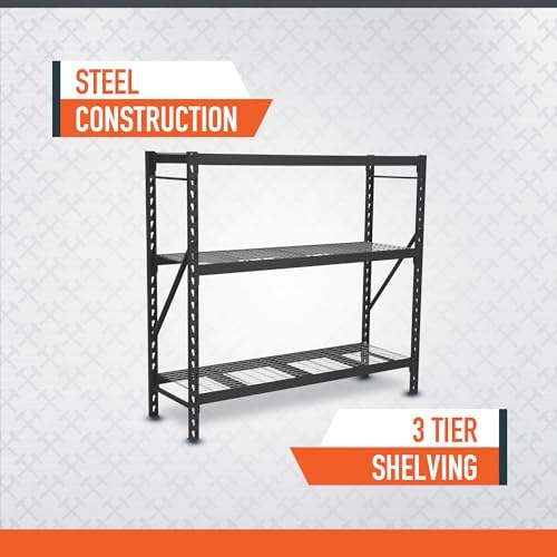Ironton 3-Tier Steel Shelving Rack, 6,000-Lb. Total Capacity