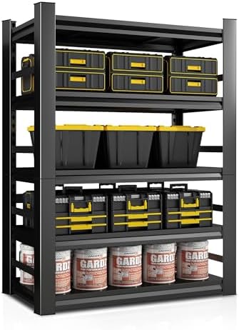 71" H|35" W All-Metal Garage Shelving Unit and Storage-Easy Assembly Shelves 5-Tier Rack|Heavy-Duty Adjustable Shelf|Steel Shelves for Industrial,Warehouse,Basement (16" D x 35.4" W x 71" H)