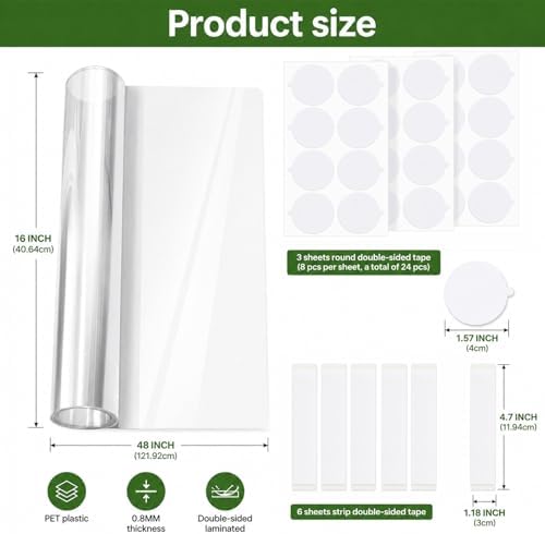 Squirrel Tree Guard, 59IN x 16IN Iguana Tree Wrap, Thickened PET Plastic Tree Trunk Protector Guard for Iguana Prevention,Squirrel Baffle for Bird Feeder Poles, Anti-Reptiles Climbing Barrier