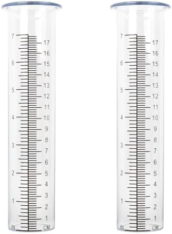 2 Pack Plastic Rain Gauge Replacement Tube