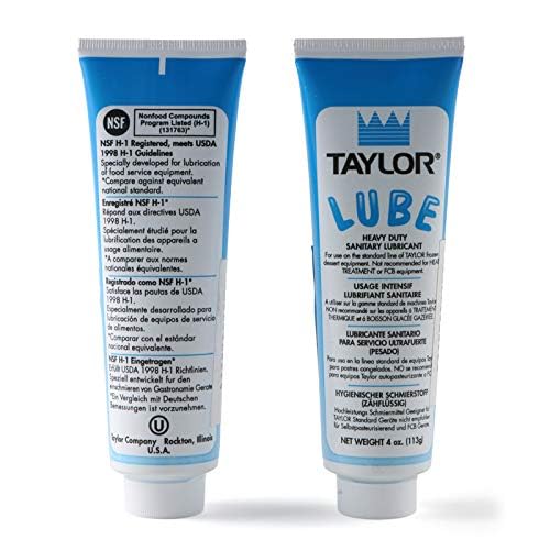 1 x 4 Oz. Taylor Blue Lube Tube, Food Safe Grease Sanitary Lubricant for O-Rings, Gasket, Mixer & Soft Serve Machines like Taylor, Stoelting, Kappus, Coffee, Yogurt, Food Service Equipment Lube #47518