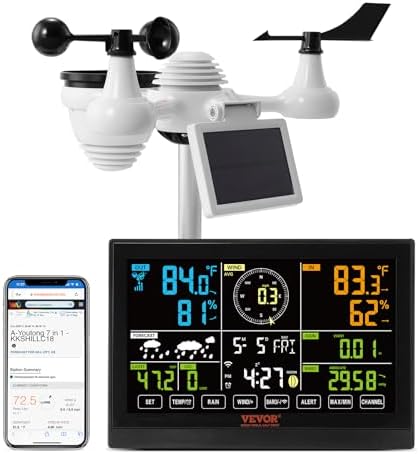 VEVOR YT60234 WiFi Weather Station 7-in-1 Weather Stations Indoor Outdoor