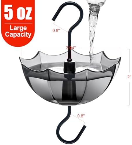Ant Moat for Hummingbird Feeder, 5 OZ, 4 Pack, Black