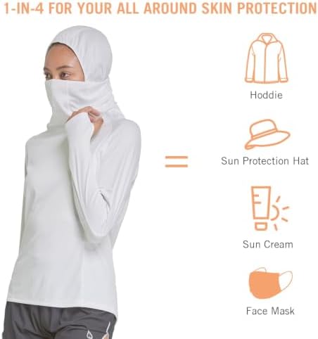 baleaf Women's SPF Shirts Long Sleeve Shirts UPF 50+ Hoodie Rash Guard