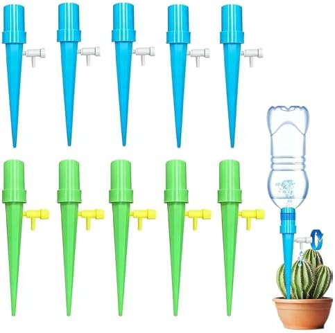 New!Self Watering Spikes for Pots Indoor Plants,Universal Bottle Mouth,Automatic Irrigation Stakes,Slow Release Water Valve,Vacation Proof Drip