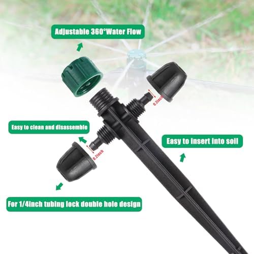 Anti-Drop Drip Irrigation Emitters for 1/4" Irrigation Tubing