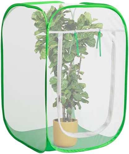 24"x24"x36" Pop Up Garden Mesh Plant Cover, Plant Protectors Mesh Enclosure