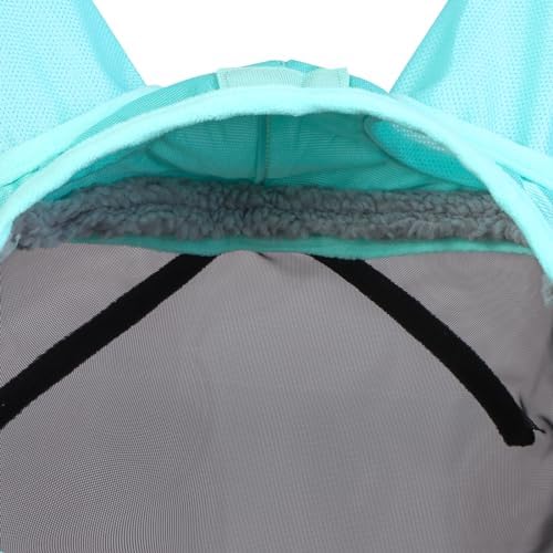 Harrison Howard CareMaster Pro Luminous Horse Fly Mask Large Eye Space Long Nose with Ears UV Protection for Horse Summer Mint XL Extra Full