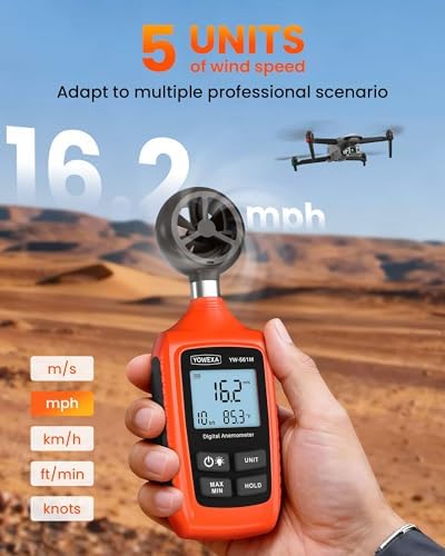 Anemometer with Backlit for HVAC, Drone, Sailing, Outdoor Activities