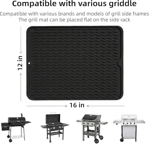 Silicone Grill Tool Mat for Blackstone Griddle,Side Shelf Spatula Mat