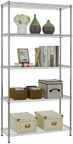 PayLessHere | 5-Tier Wire Shelf | 36"x14"x72" | Black
