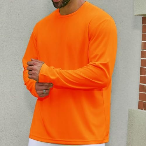 LeeHanTon Men's Sun Shirts Sun Protection Hoodie Shirt UPF 50+ Long Sleeve Work Athletic Shirt with Hooded for Fishing Hiking