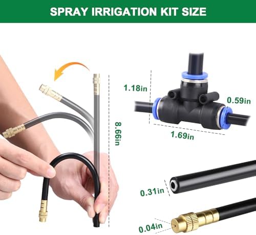 Drip Irrigation System, 2026-Upgrade 100Ft 1/4" Garden Watering System with 24 Pcs 360° Adjustable Copper Nozzles, DIY Kit for Garden, Lawn, Greenhouse, Raised Beds & Outdoor Plants