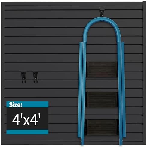 Brakki Slat Wall Paneling 4x4 Ft, Slatwall Garage Organizer Storage System