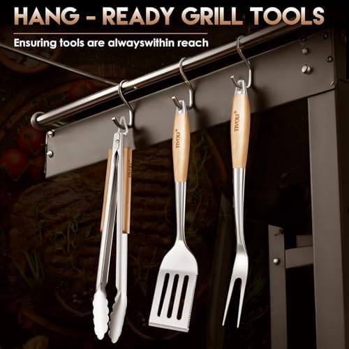 TIVOLI 3PCS Grilling Accessories Set - Heavy Duty BBQ Tool Set