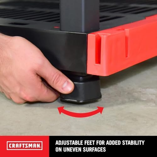 CX Craftsman 5-Tier Heavy Duty Plastic Storage Shelves, Garage Organization